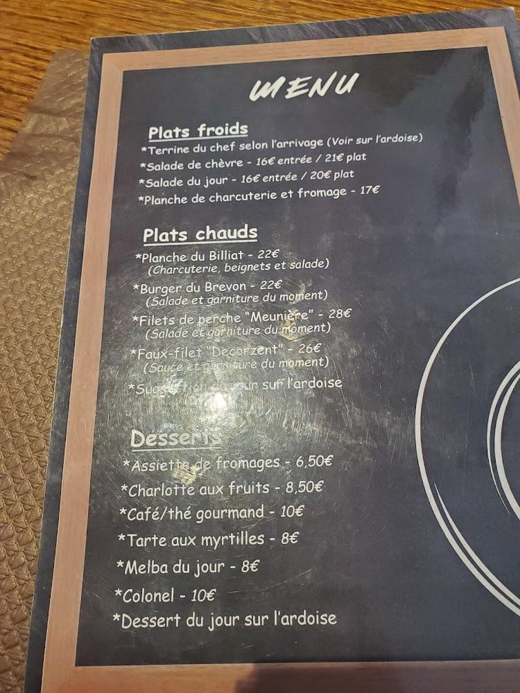 Restaurant Le Billiat - Menu Image 3